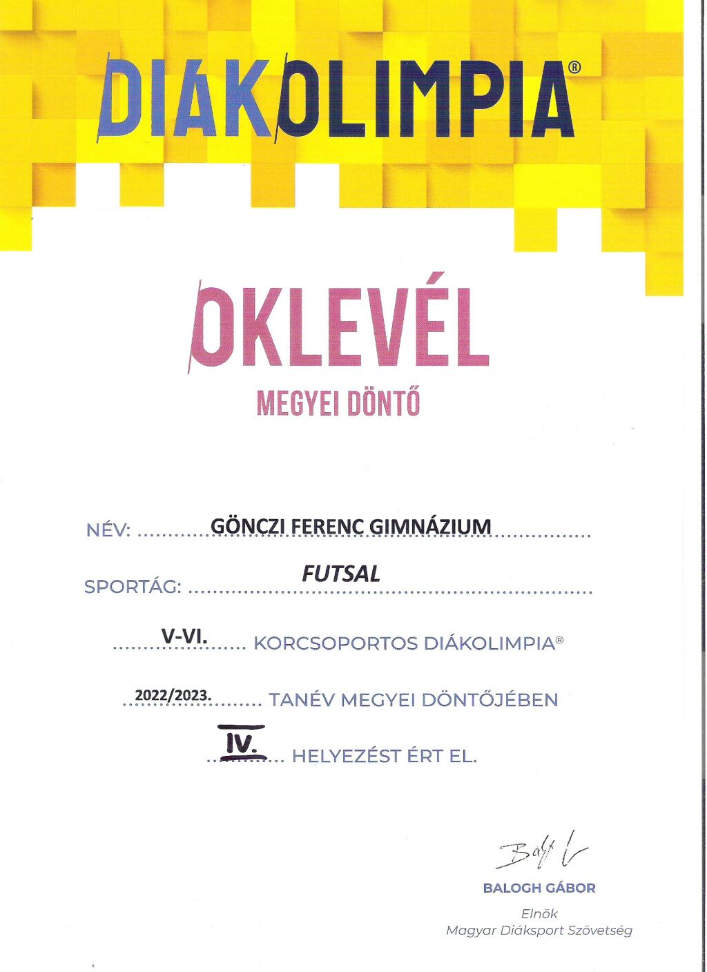 Futsal eredmény
